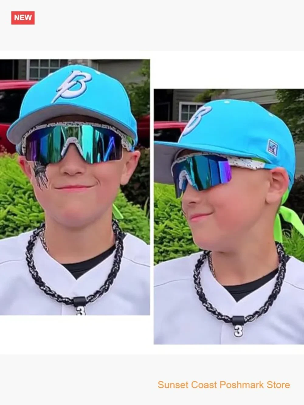 Youth Polarized Sports Sunglasses for Baseball Softball Cycling UV400